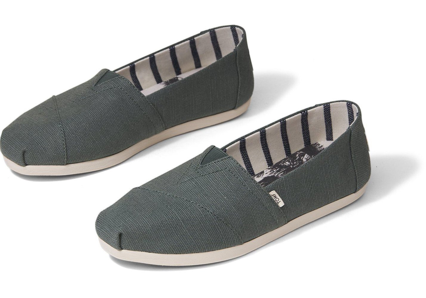 Toms Espadryle Damskie Zielone - Alpargata Heritage Płócienne - 52NLPAEJI